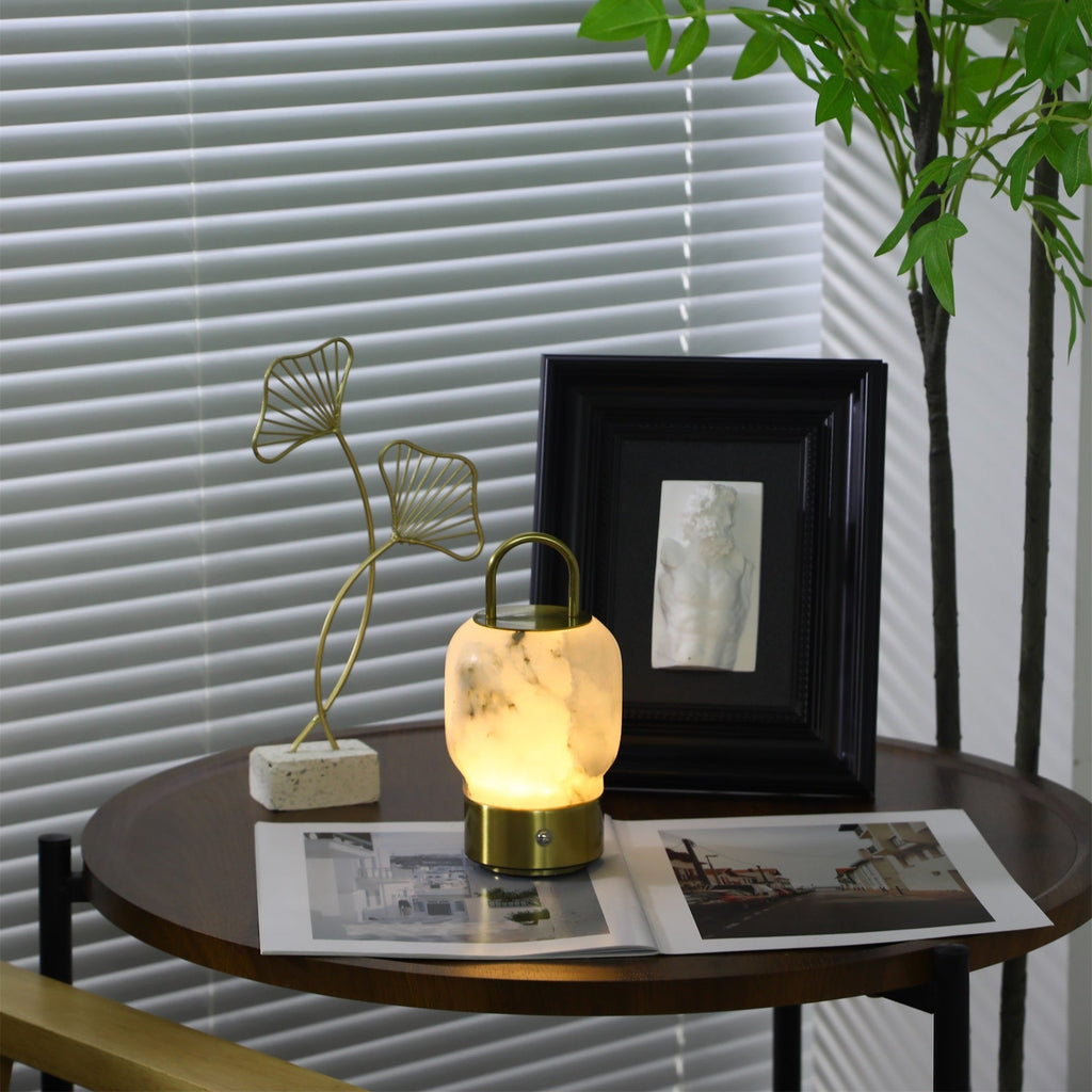 Alabaster Portable Rechargeable Table Lamp