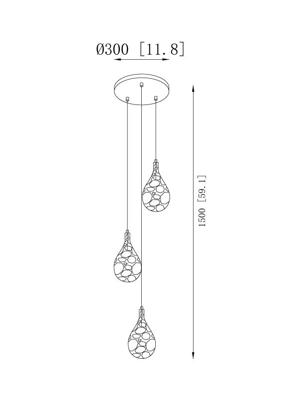 Alabaster Raindrop Pendant Light