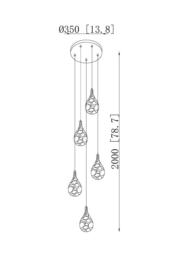 Alabaster Raindrop Pendant Light