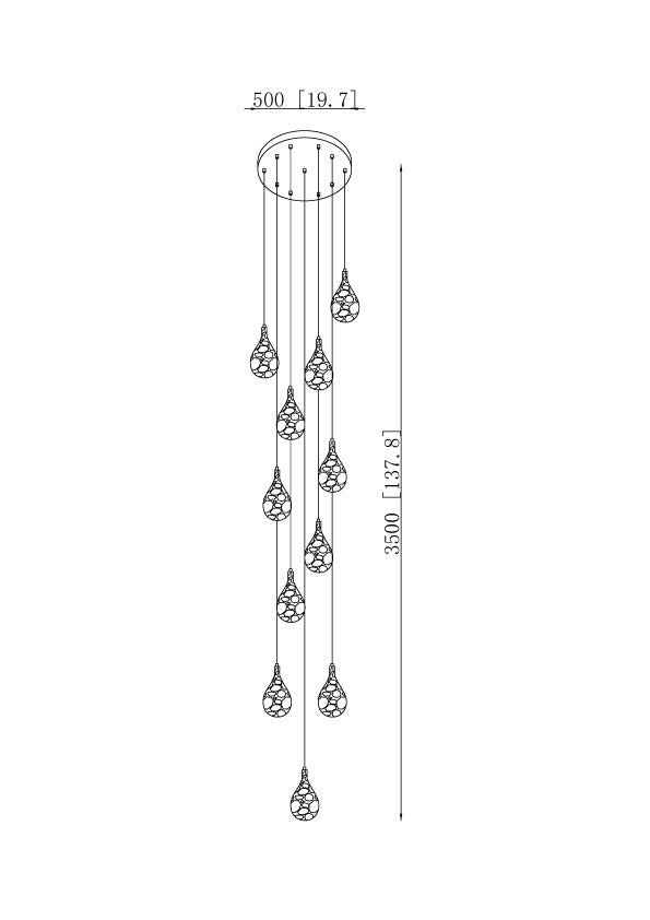 Alabaster Raindrop Pendant Light