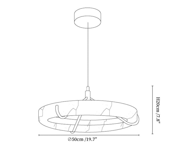 Alabaster Ring Pendant Lamp