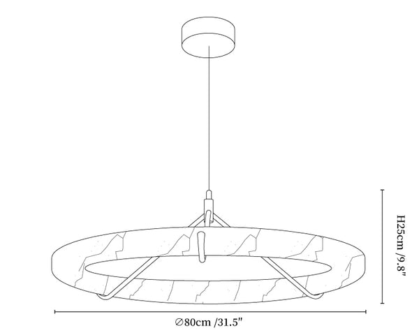 Alabaster Ring Pendant Lamp