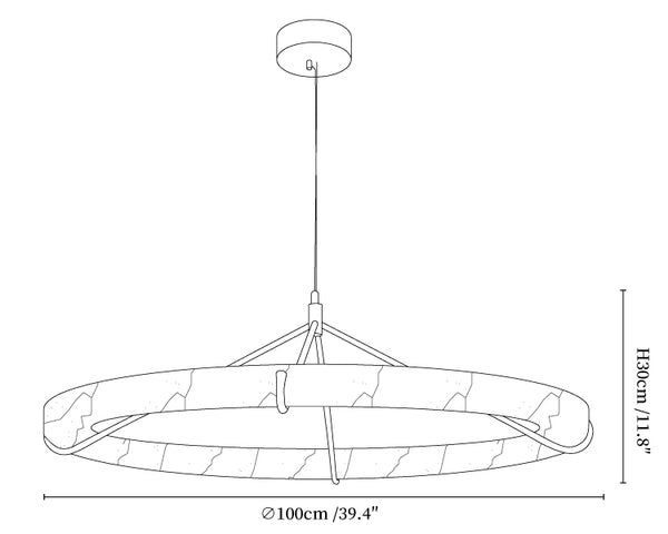 Alabaster Ring Pendant Lamp