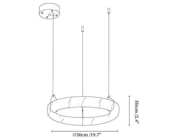 Alabaster Ring Pendant Lamp
