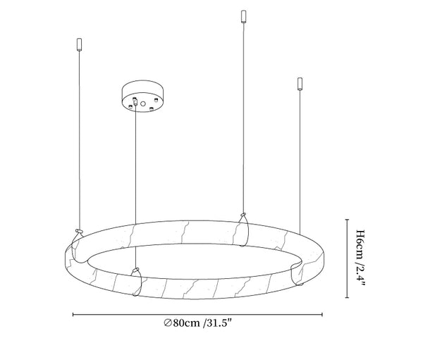 Alabaster Ring Pendant Lamp