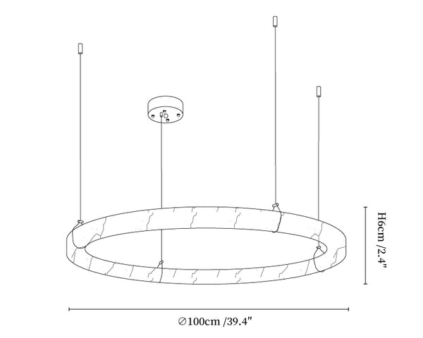 Alabaster Ring Pendant Lamp