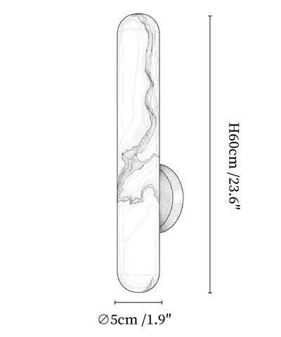 Alabaster Rod Sconce