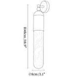 Alabaster Sculpted Tube Wall Sconce