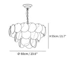 Alabaster Shell Brass Chandelier