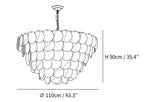 Alabaster Shell Brass Chandelier