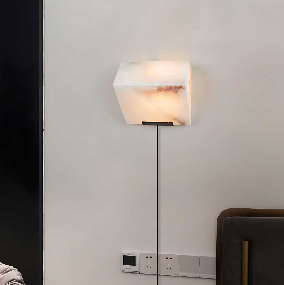 Alabaster Staircase Plug - in Wall Lamp