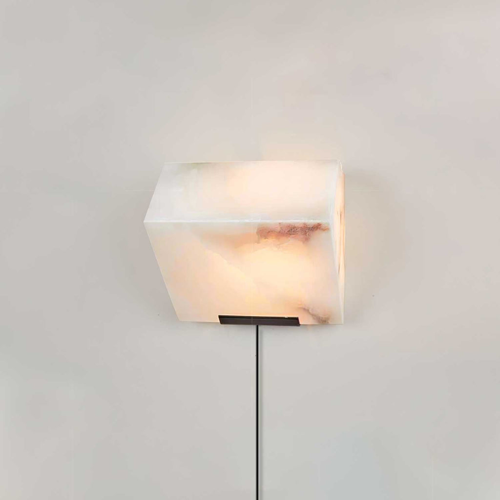 Alabaster Staircase Plug - in Wall Lamp