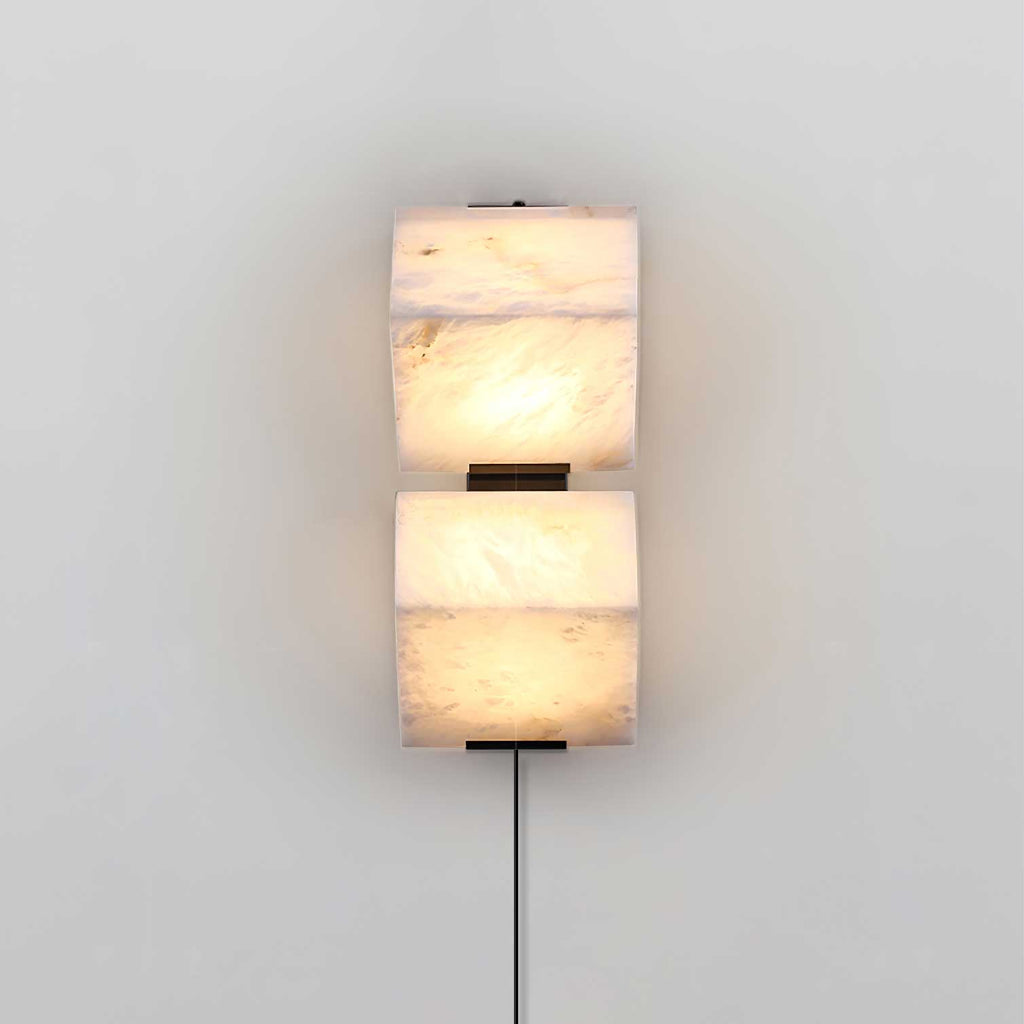 Alabaster Staircase Plug - in Wall Lamp