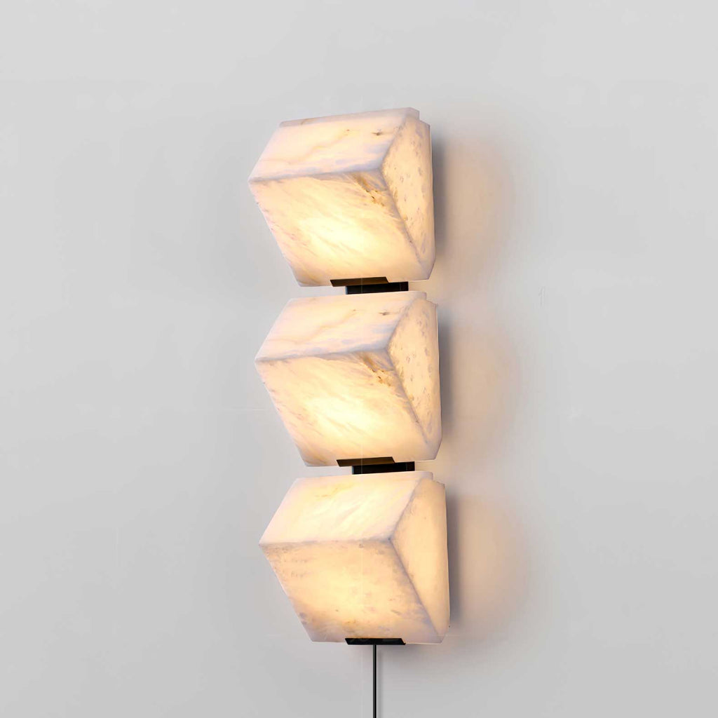 Alabaster Staircase Plug - in Wall Lamp