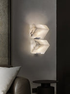 Alabaster Staircase Plug-in Wall Lamp