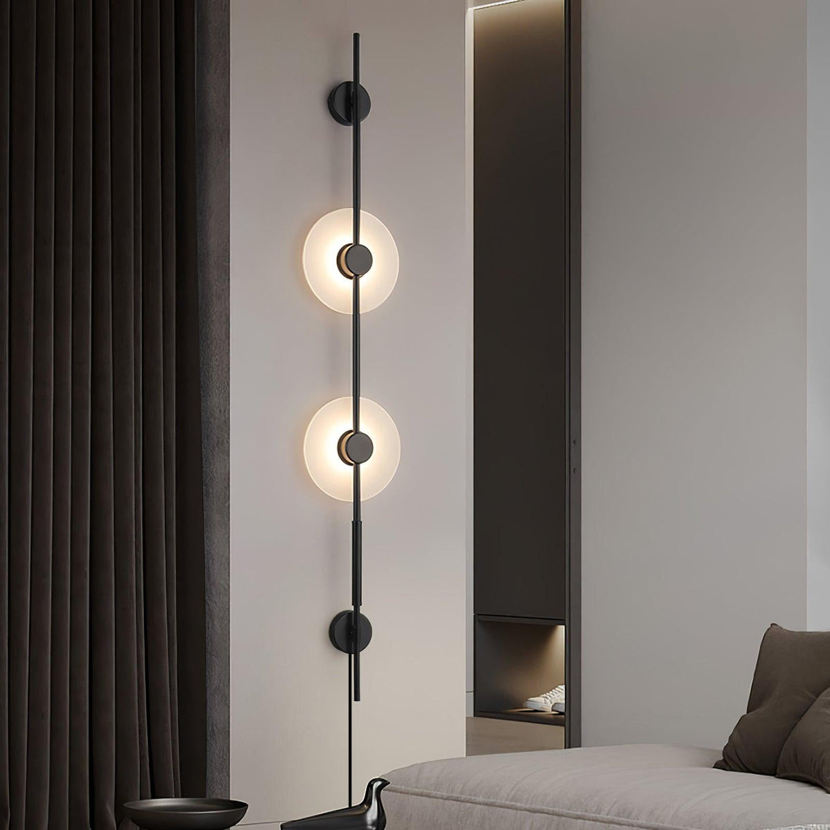 Alabaster Vertical Plug - in Wall Sconce