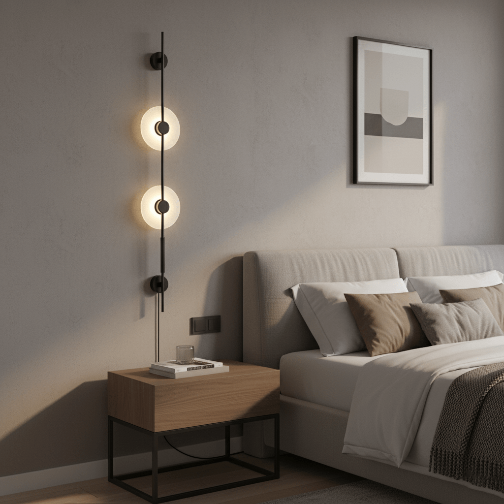 Alabaster Vertical Plug - in Wall Sconce