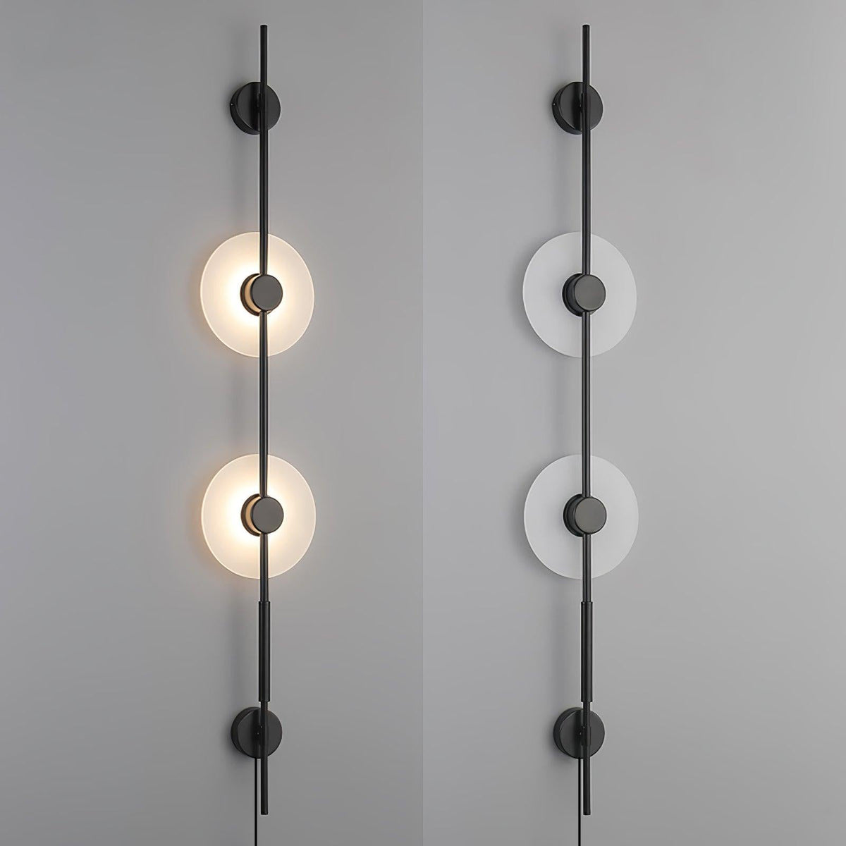 Alabaster Vertical Plug - in Wall Sconce