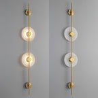 Alabaster Orb Vertical Wall Sconce