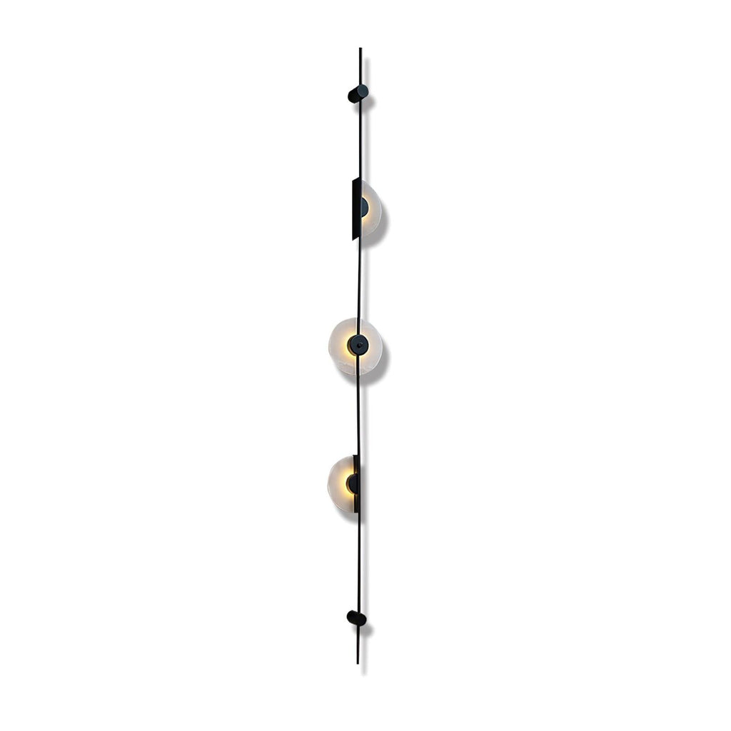 Alabaster Orb Vertical Wall Sconce
