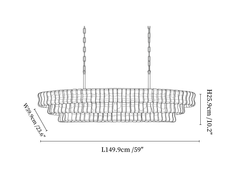 Albano Glass Chandelier