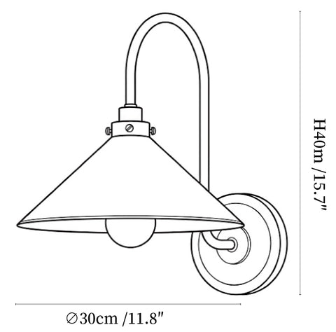Alessia Cone Wall Light