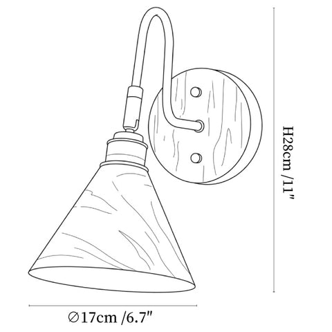 Alver Wood Wall Light