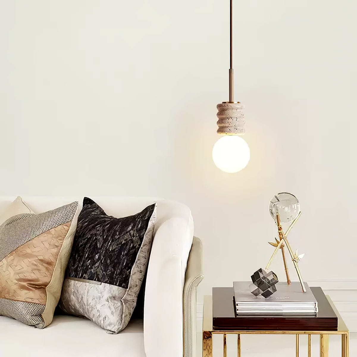 Alvia Travertine Pendant Lamp