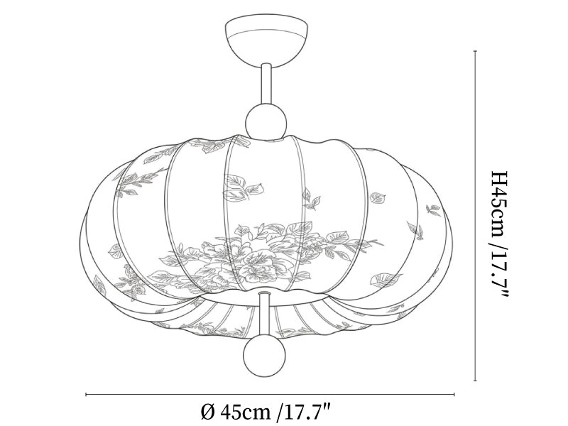 Amaya Fabric Lantern Pendant Light