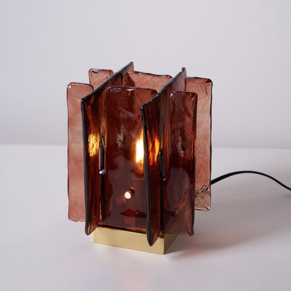Amber Building Block Table Lamp