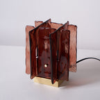 Amber Building Block Table Lamp