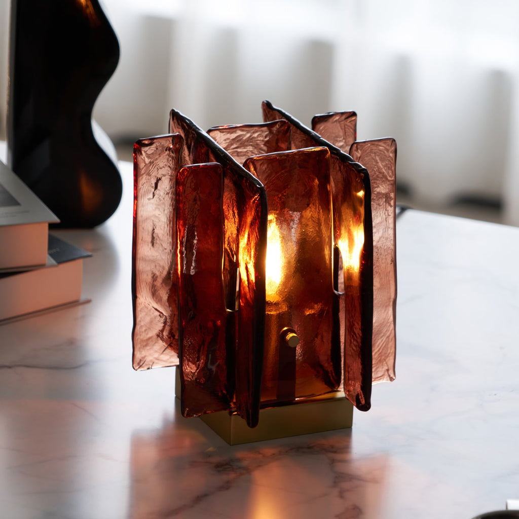 Amber Building Block Table Lamp