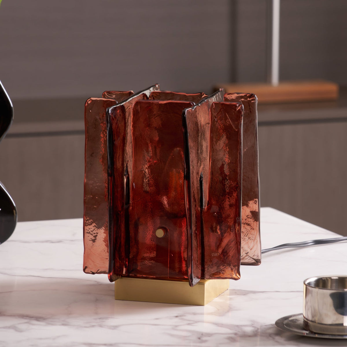 Amber Building Block Table Lamp