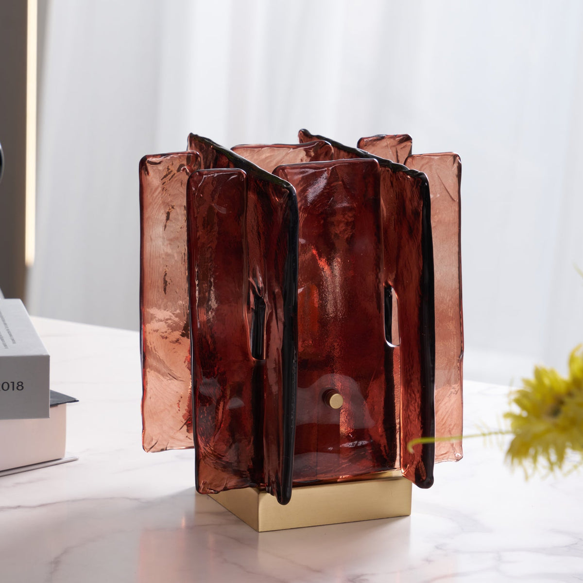 Amber Building Block Table Lamp