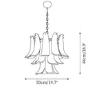 Amber Cascade Glass Chandelier