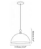 Amber Dome Shaped Pendant Light