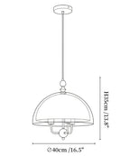 Amber Dome Shaped Pendant Light