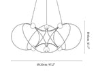 Amber Glass Orb Loop Chandelier