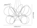 Amber Glass Orb Loop Chandelier