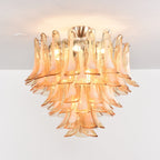 Amber Petal Glass Ceiling Lamp