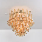 Amber Petal Glass Ceiling Lamp