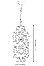 Amber Prism Long Chandelier