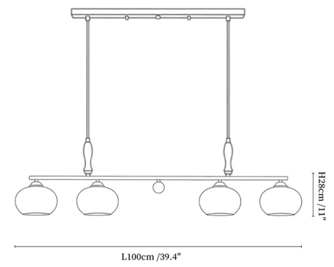 Amber Trio Pendant Lamp
