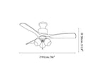 Amberglo Retro Ceiling Fan Light