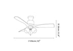 Amberglo Retro Ceiling Fan Light