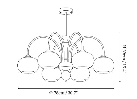 Amberly Arch Chandelier