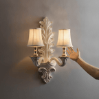 Amelie Plaster Leaf Wall Sconce
