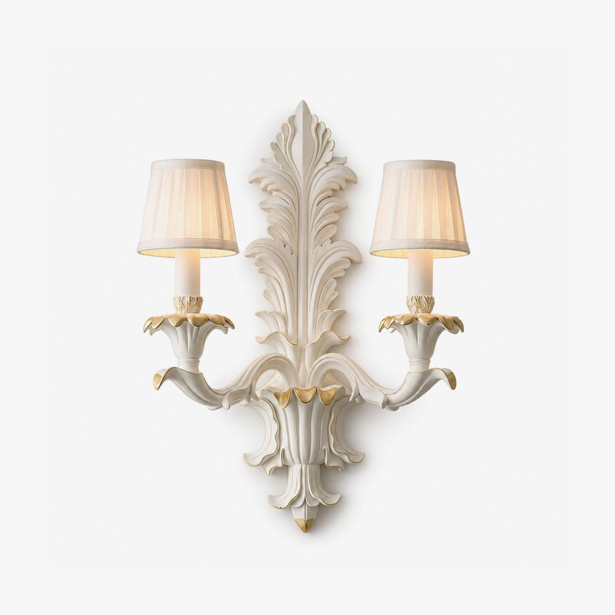 Amelie Plaster Leaf Wall Sconce