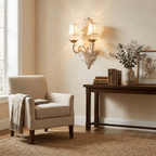 Amelie Plaster Leaf Wall Sconce