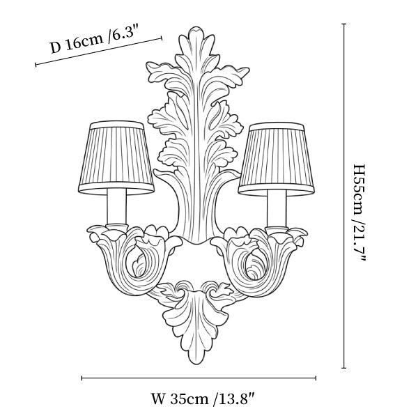 Amelie Resin Leaf Wall Sconce